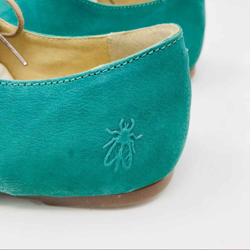 FLY London Green Mise Leather Derby Lace Up - Picture 5 of 8